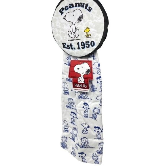 Peanuts Cotton Hanging Kitchen Tie Towel, 20-Inch x 17-Inch Snoopy and Peanuts - Picture 3 of 8